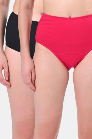 Buy Adira High Rise Full Coverage Hipster Panty (Pack of 2) - Multicolor